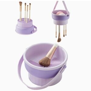 2 in 1 Make up brush and sponge cleaner and storage bowl
